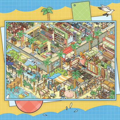Streets of Flavor 3D Sticker | 5 Cute Miniature Scenes