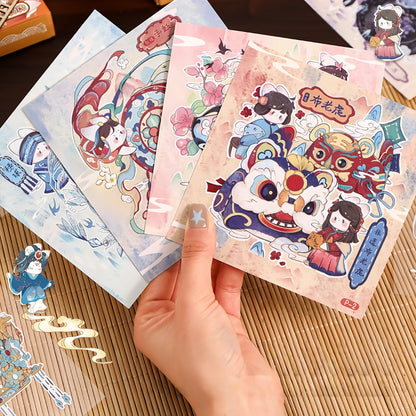 Ancient China 3D Sticker Box