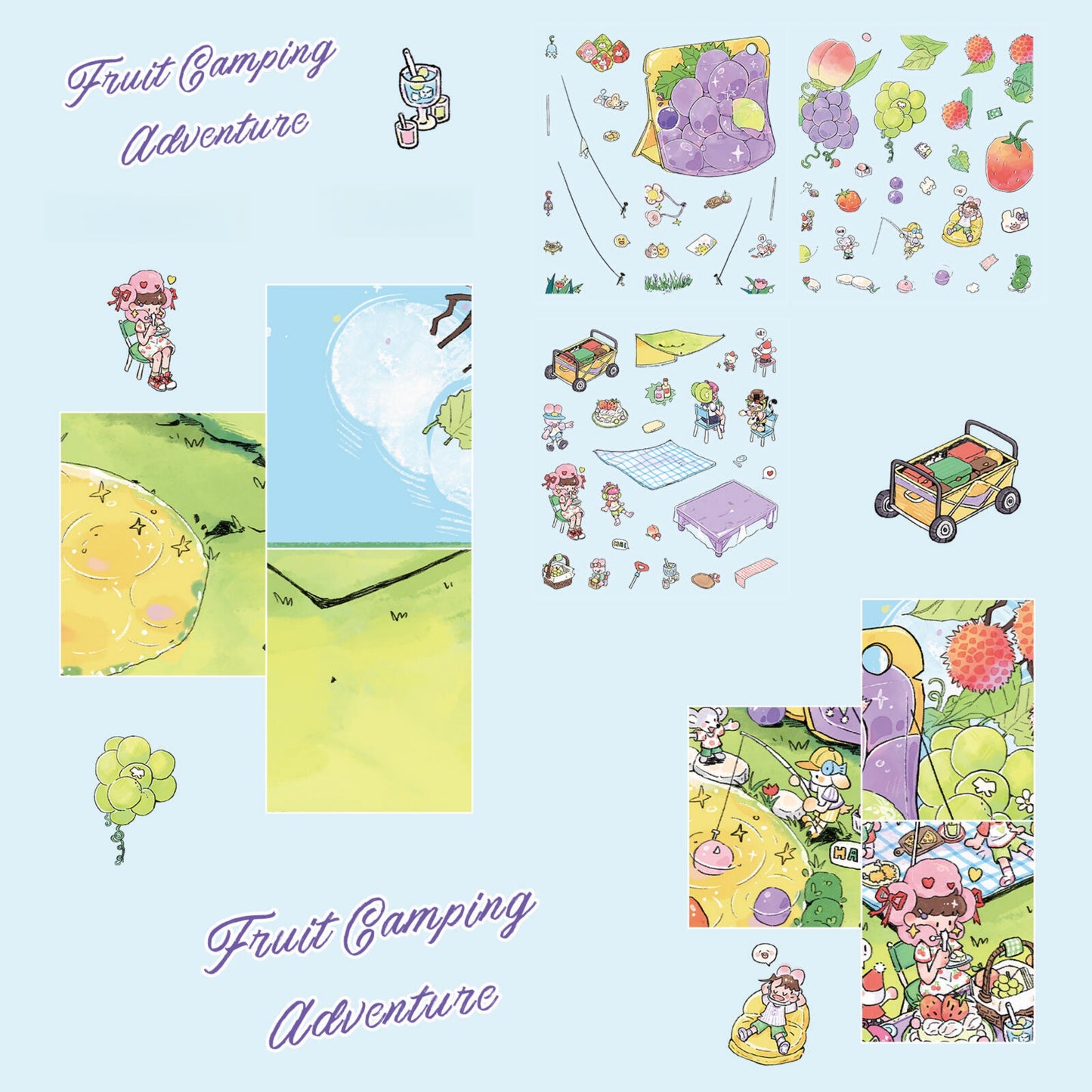 Fruit Camping Adventure 3D Sticker