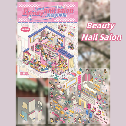 Simulation Management 3D Sticker | 2 Cute Miniature Scenes