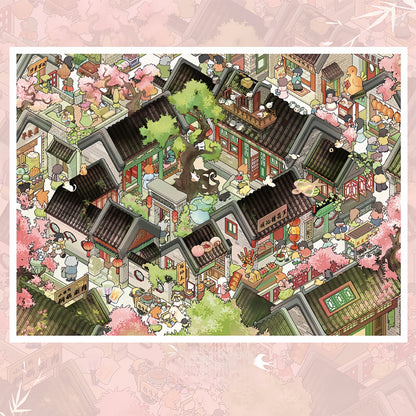Ancient Yard 3D Sticker | 2 Cute Miniature Scenes