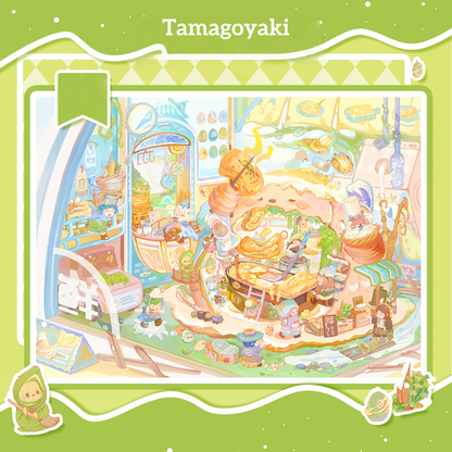 Gourmet Fairyland 3D Sticker | 4 Cute Miniature Scenes