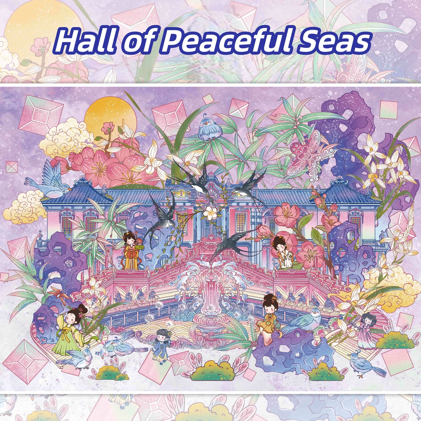 Summer Palace 3D Sticker | 2 Cute Miniature Scenes