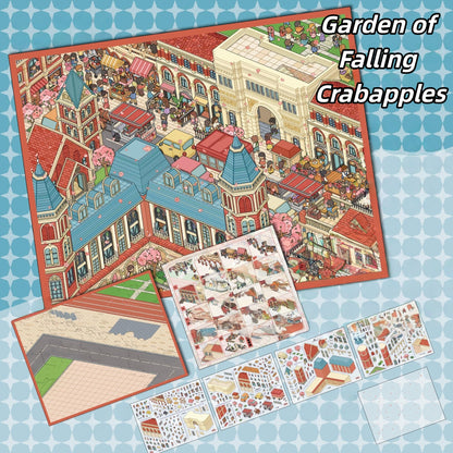 Where Petals Meet the Stars 3D Sticker | 2 Cute Miniature Scenes
