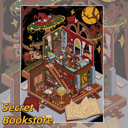 Magical Realm 3D Sticker | 3 Cute Miniature Scenes