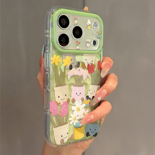 Potted Plant Wobble Magnetic Stand Acrylic Phone Case