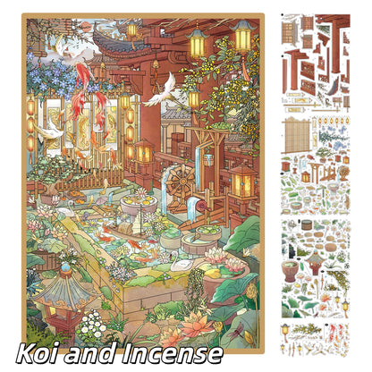 Scented Hours 3D Sticker | 2 Cute Miniature Scenes