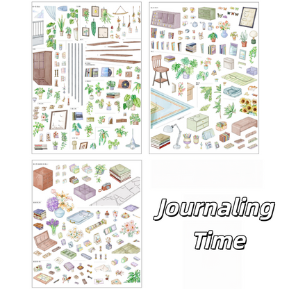 Enjoy Leisure Time 3D Sticker | 3 Cute Miniature Scenes