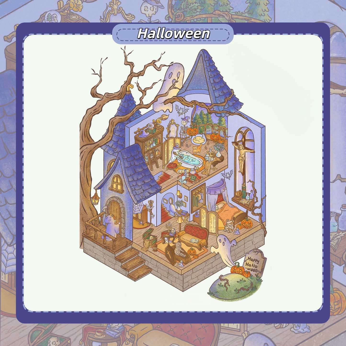 Festival Series 3D Sticker | 3 Cute Miniature Scenes