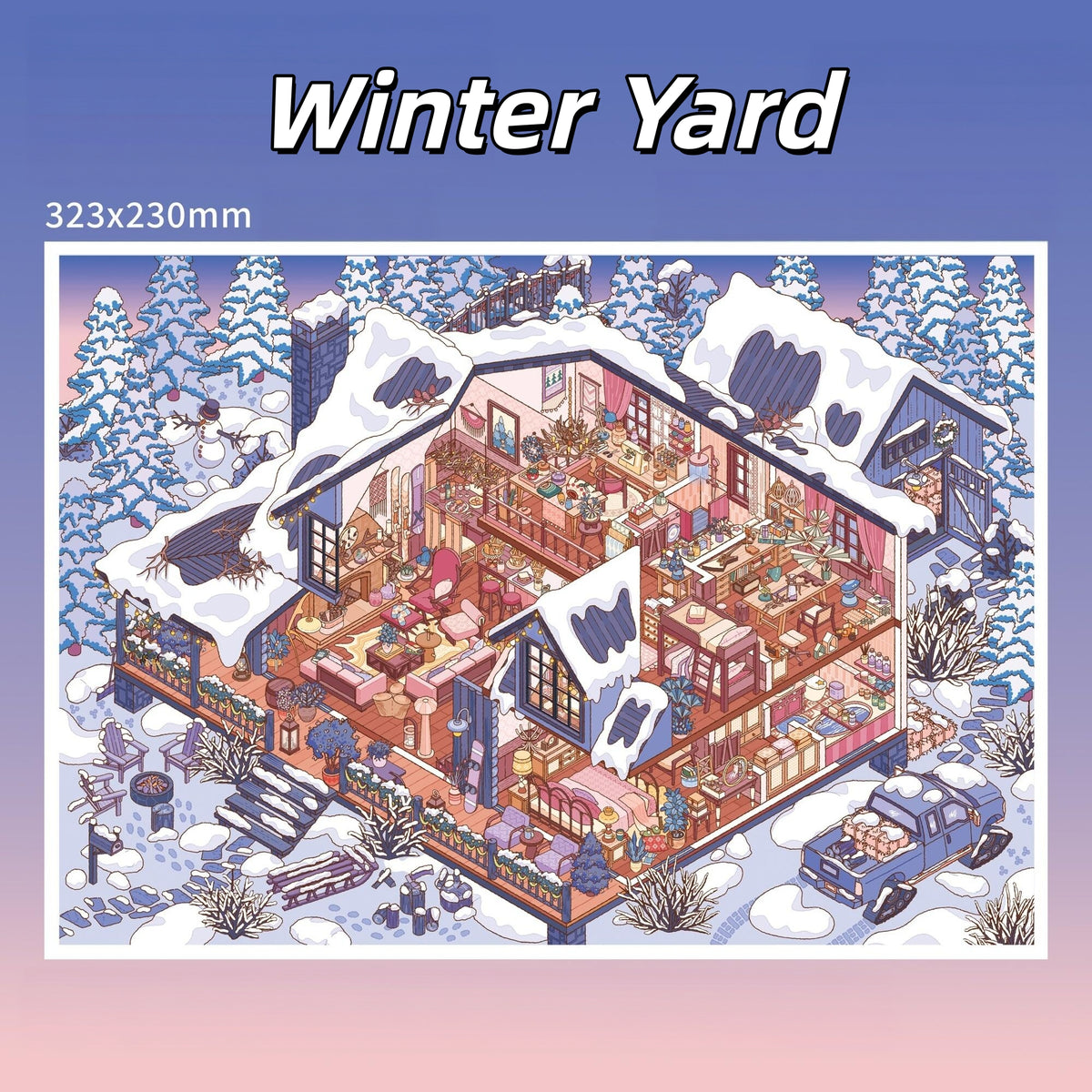 Four Seasons Courtyard 3D Sticker | 3 Cute Miniature Scenes