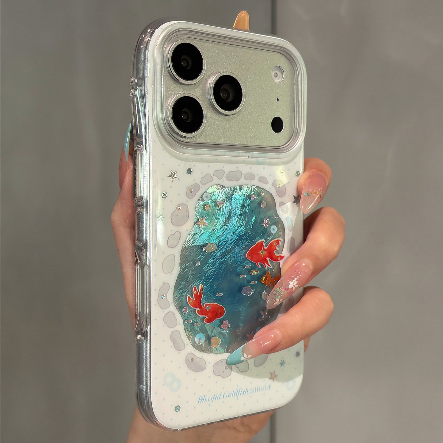 Cute Gilt Pond Lucky Koi Acrylic Phone Case