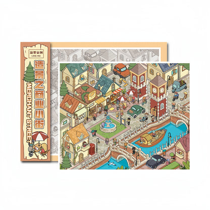 City Blocks 3D Sticker | 2 Cute Miniature Scenes