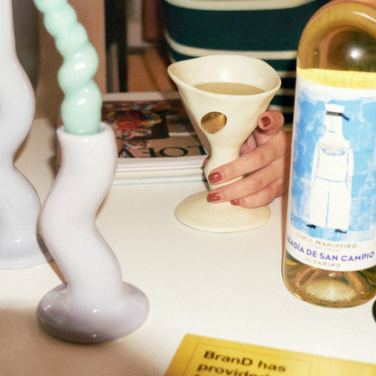 Hand-Pinched Ceramic Goblet