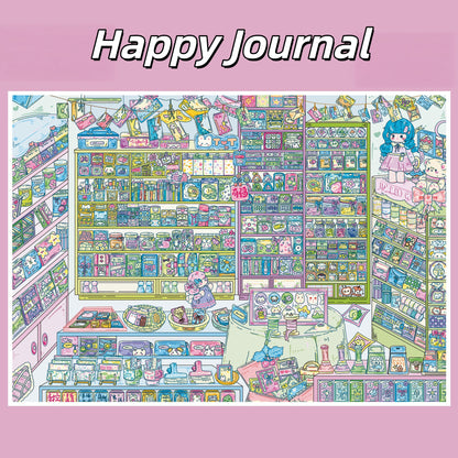Warm Shop 3D Sticker | 2 Cute Miniature Scenes