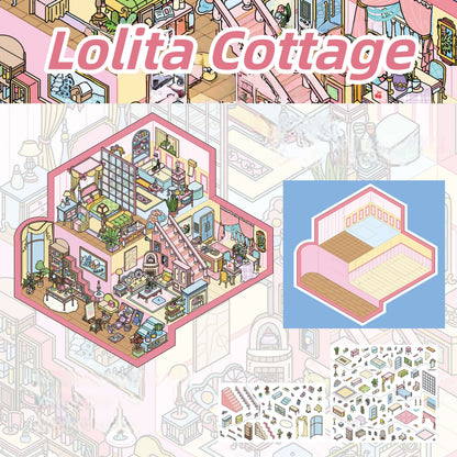 Dream House 3D Sticker | 6 Cute Miniature Scenes