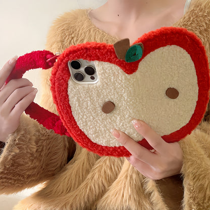 Red Apple Fluffy Phone Case