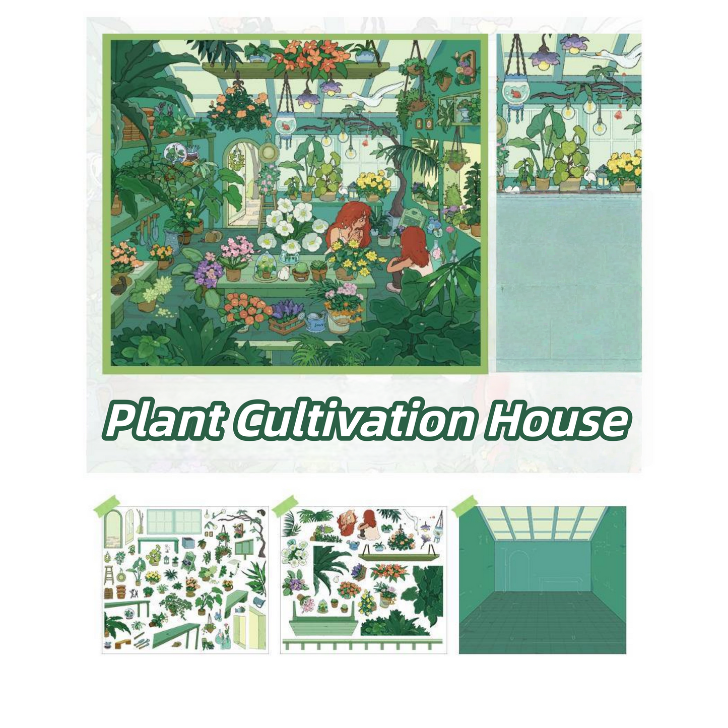 Four Seasons Series 3D Sticker | 4 Cute Miniature Scenes