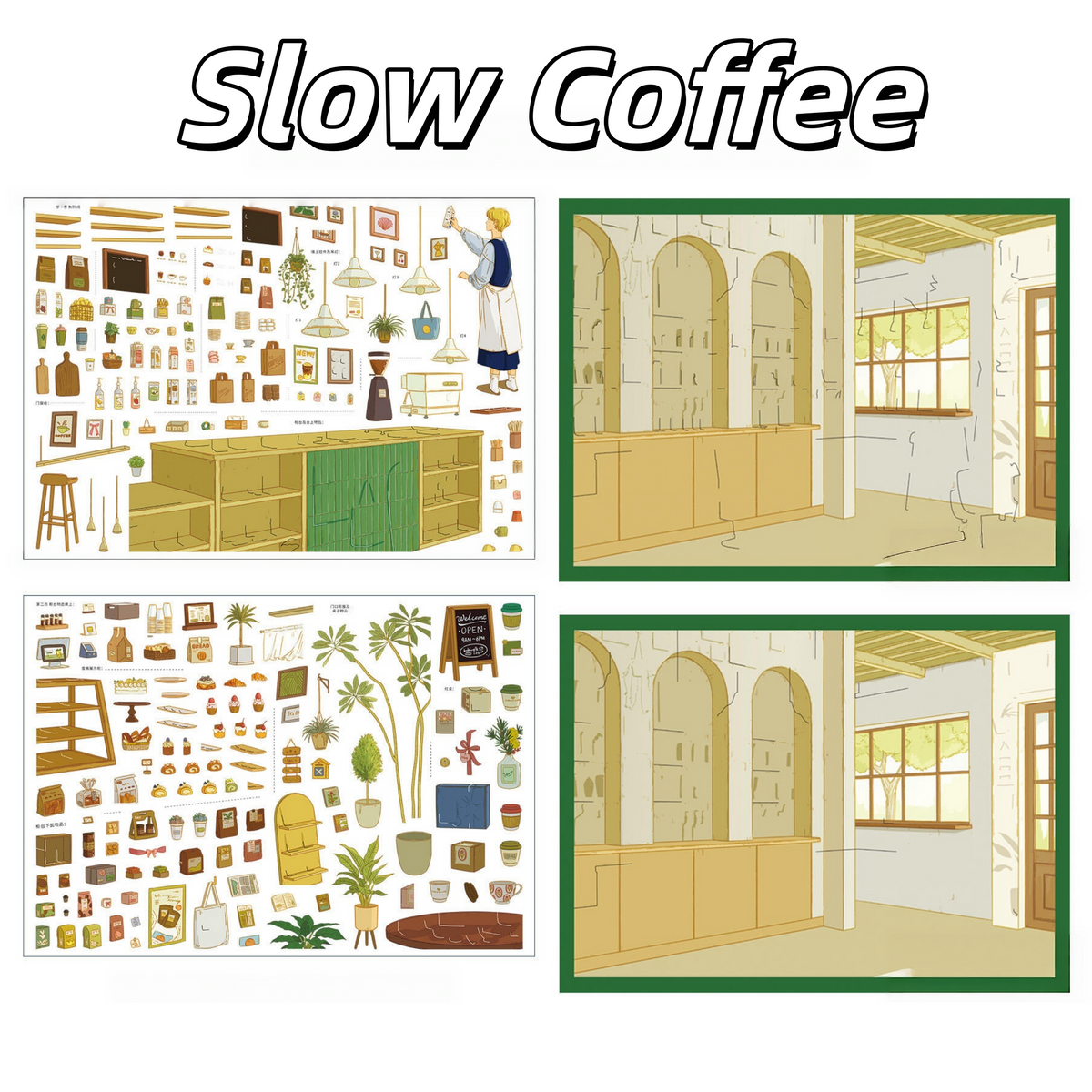 Enjoy Leisure Time 3D Sticker | 3 Cute Miniature Scenes