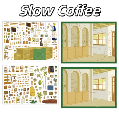 Enjoy Leisure Time 3D Sticker | 3 Cute Miniature Scenes