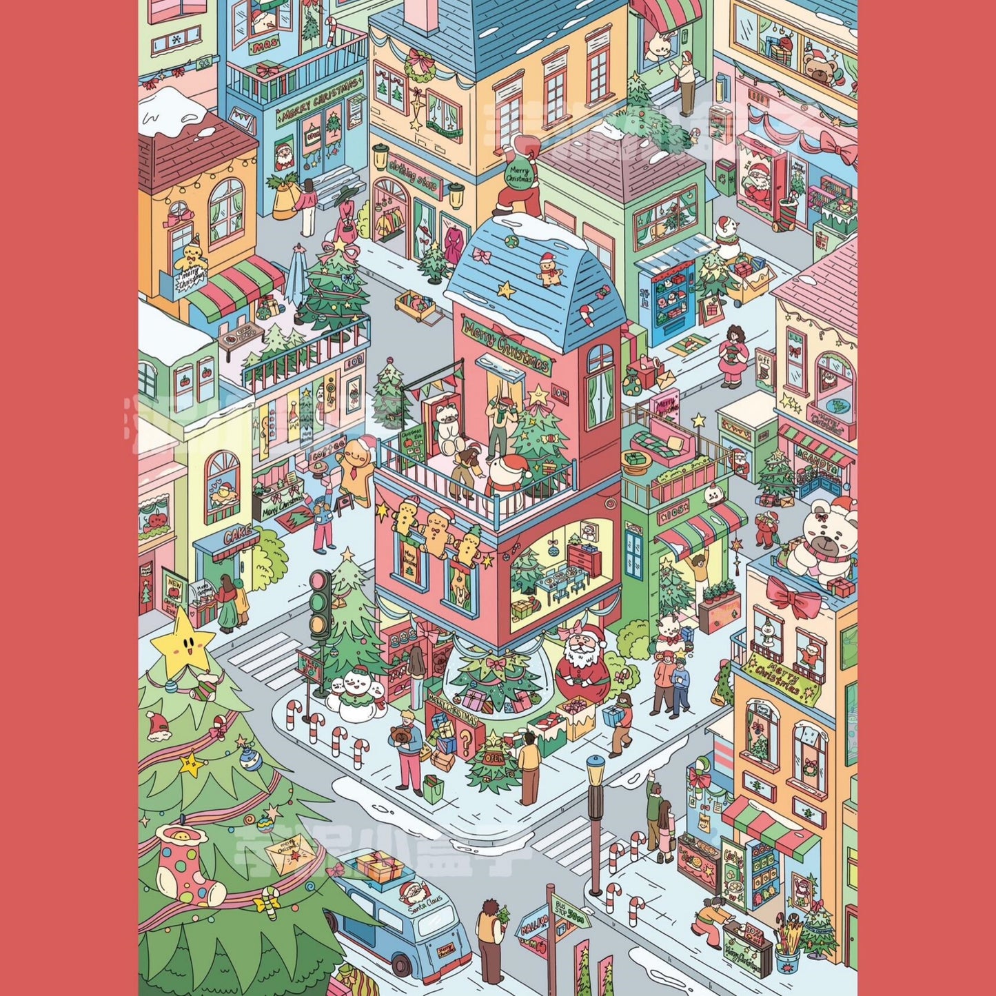 Christmas Series 3D Sticker | 3 Cute Miniature Scenes