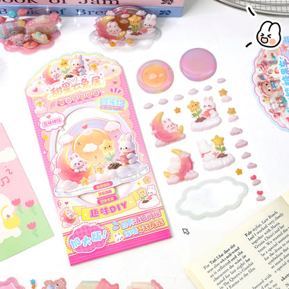 Playful Worlds 3D Stackable Stickers | 6 Cute Miniature Themes
