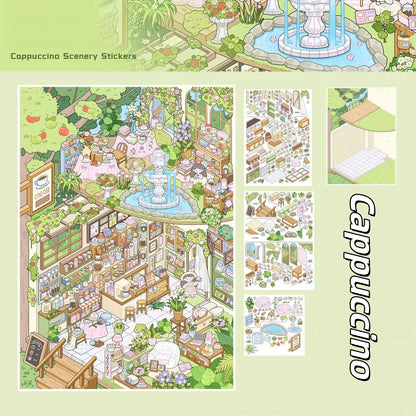 Warm Days 3D Sticker | 9 Cute Miniature Scenes