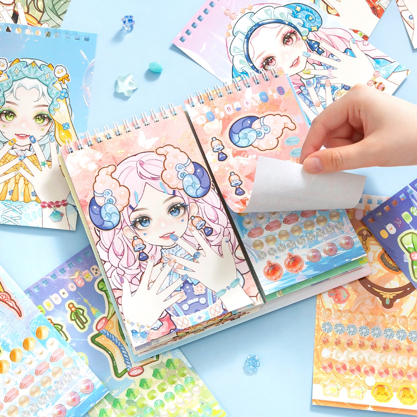 Girl’s Nail Shop 3D Sticker Book
