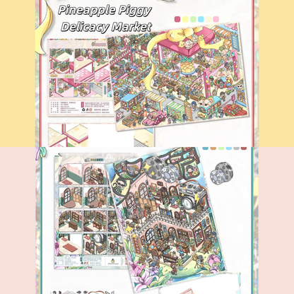 Spring Series 3D Sticker | 2 Cute Miniature Scenes