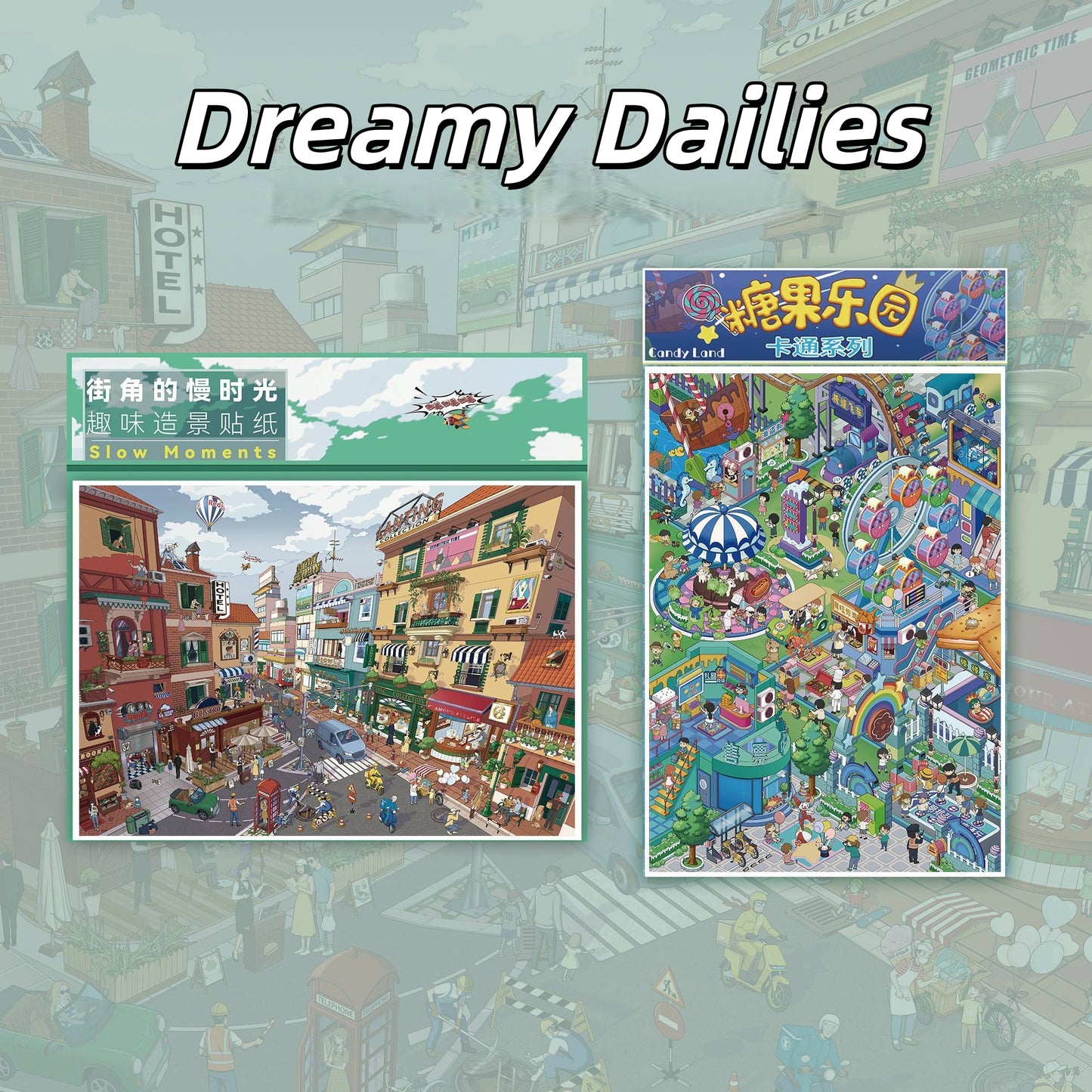 Dreamy Dailies 3D Sticker | 2 Cute Miniature Scenes