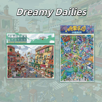 Dreamy Dailies 3D Sticker | 2 Cute Miniature Scenes