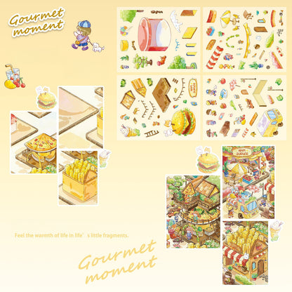 Gourmet Town 3D Sticker