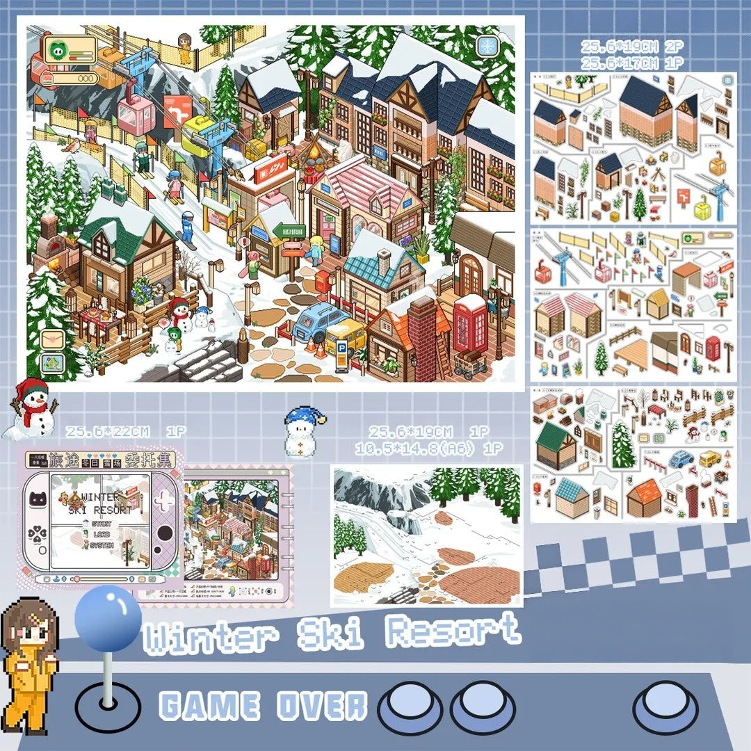 Travel Quest 3D Sticker | 5 Cute Miniature Scenes