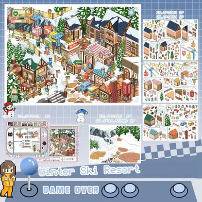 Travel Quest 3D Sticker | 5 Cute Miniature Scenes
