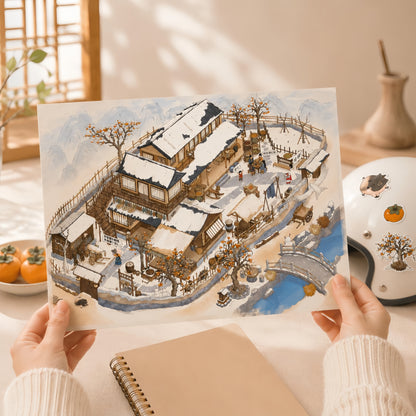 Fan Family's Courtyard 3D Sticker