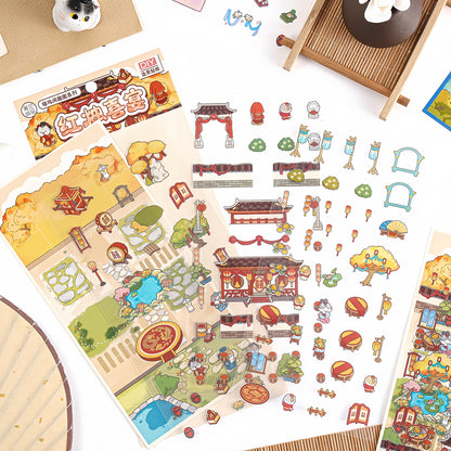 Chronicles of Elegance 3D Sticker | 4 Cute Miniature Scenes