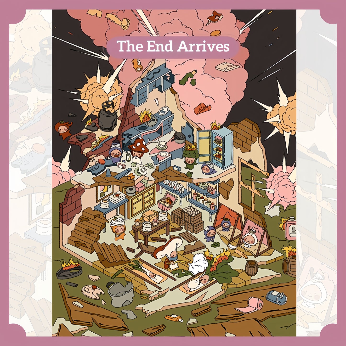 Creepy Storytime 3D Sticker | 4 Cute Miniature Scenes