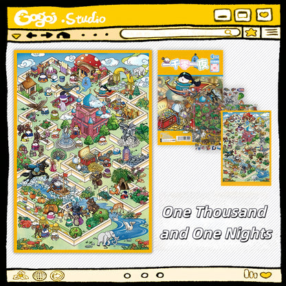 An Odyssey of Whimsy 3D Sticker | 5 Cute Miniature Scenes