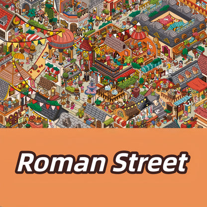 Roman Street 3D Sticker