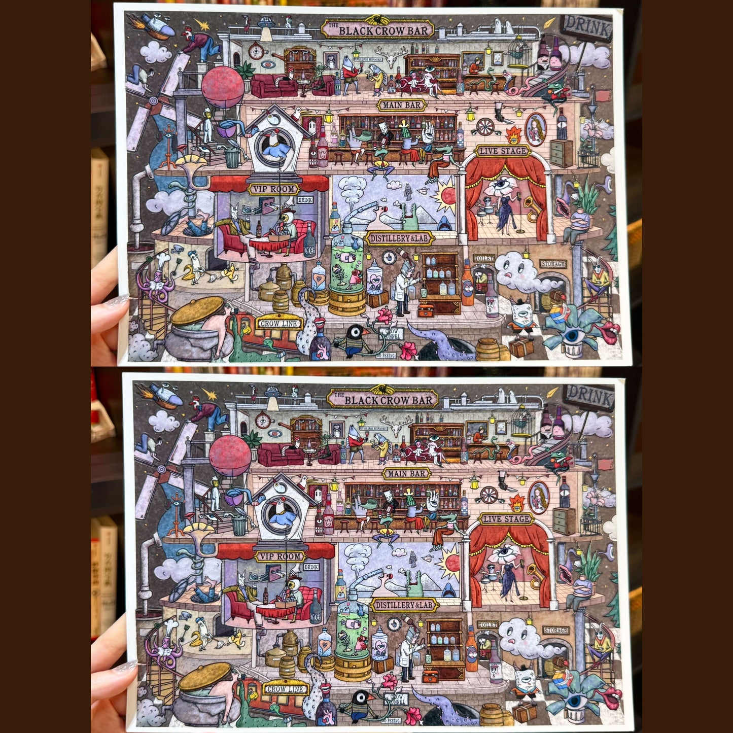 Under the Dim Light 3D Sticker | 2 Cute Miniature Scenes