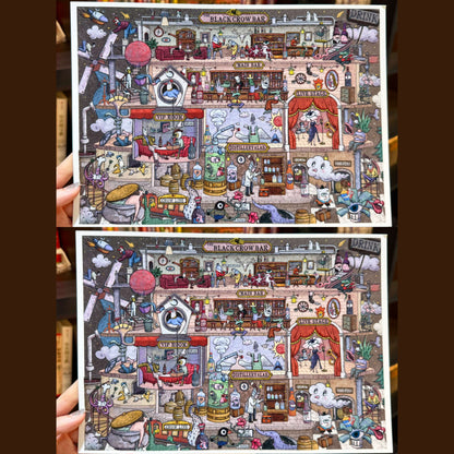 Under the Dim Light 3D Sticker | 2 Cute Miniature Scenes