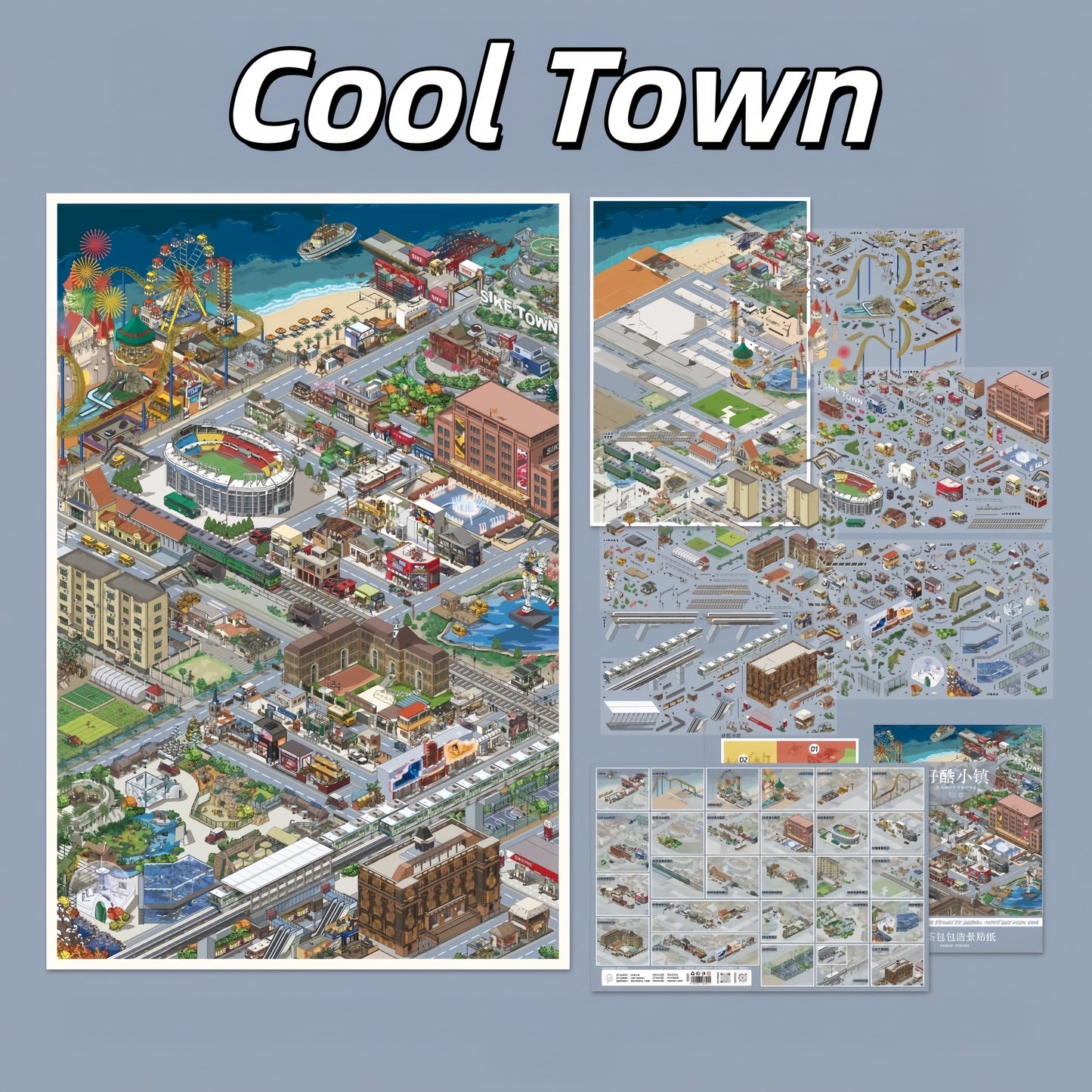 Cool Town 3D Sticker