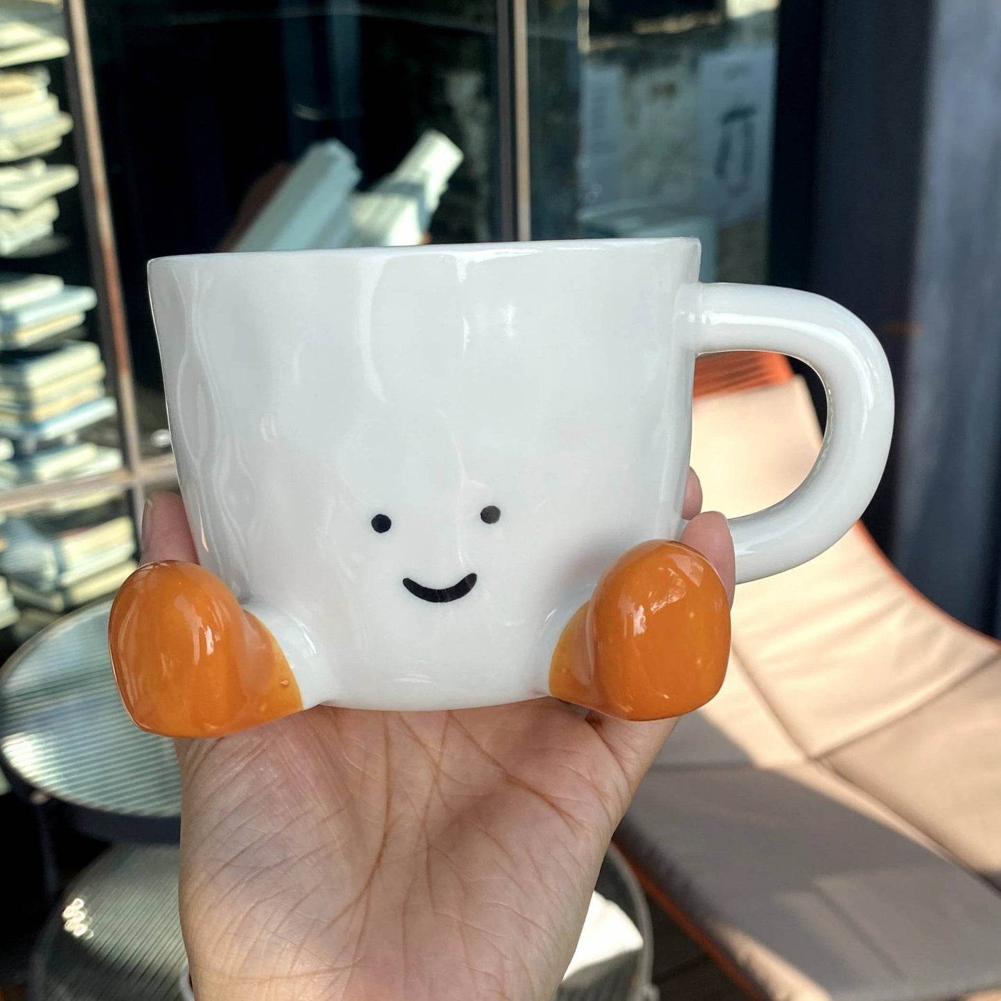 Sitting Feet Ceramic Mug