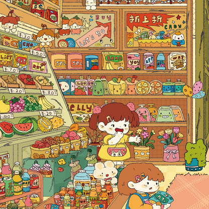 Little Shop 3D Sticker | 2 Cute Miniature Scenes