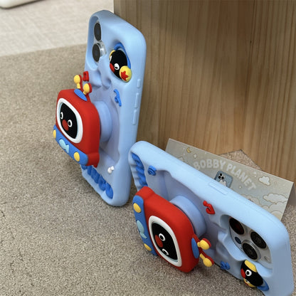 Pingu TV Stand Silicone Phone Case