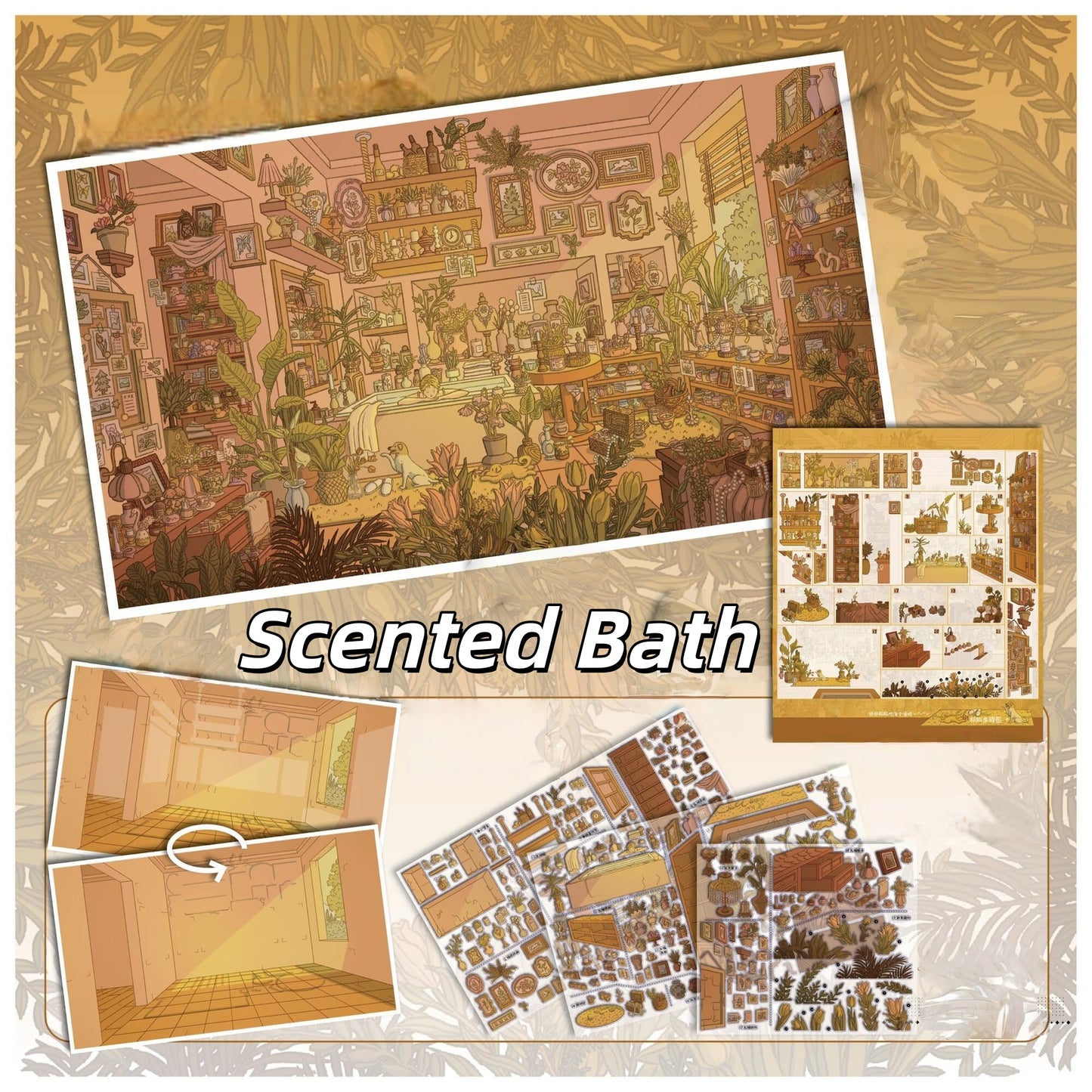 Nocturnal Tales 3D Sticker | 2 Cute Miniature Scenes
