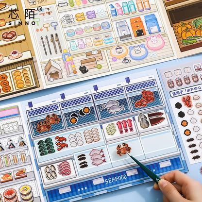 Pixel Shelf Display 3D Sticker Book