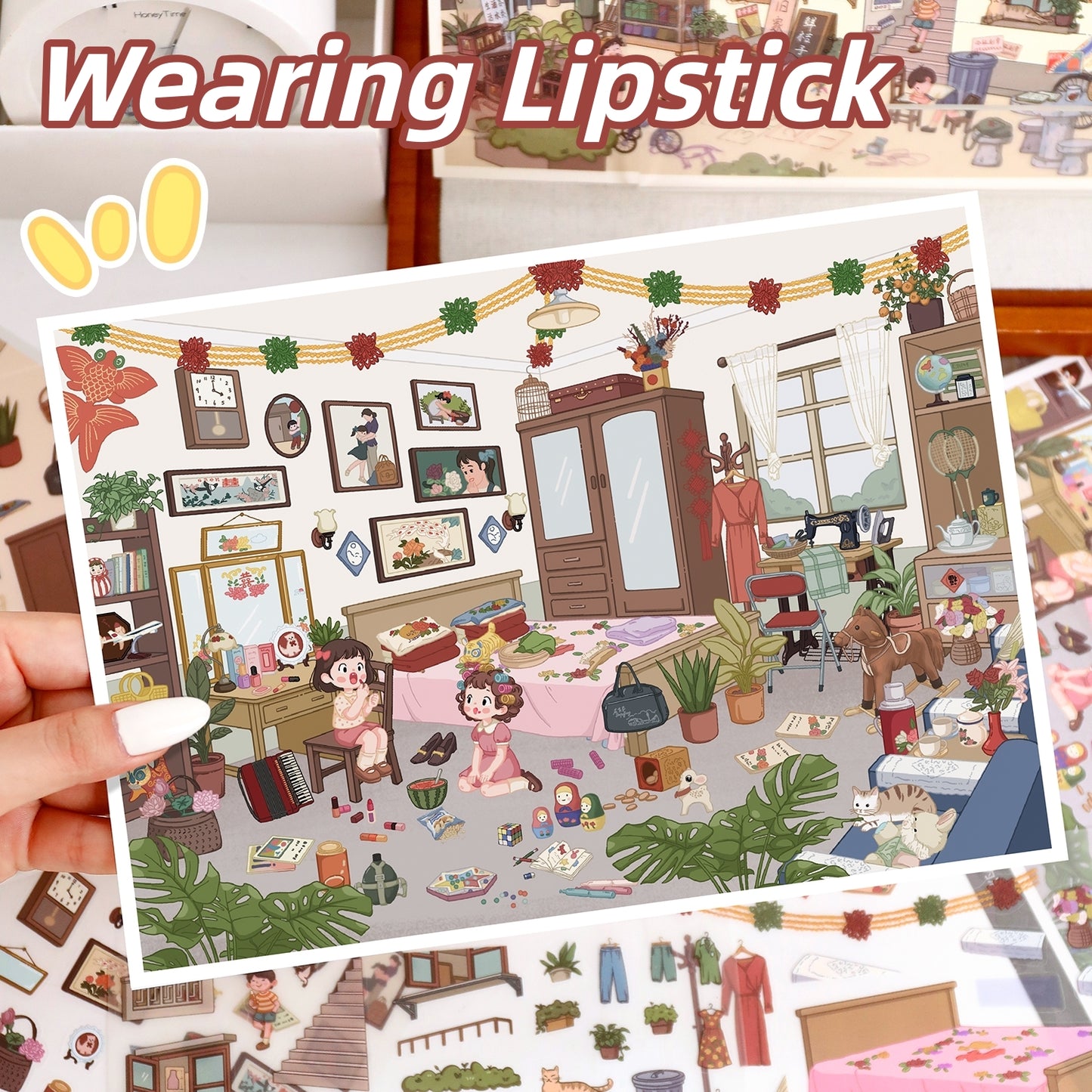 Childhood Memories 3D Sticker | 2 Cute Miniature Scenes