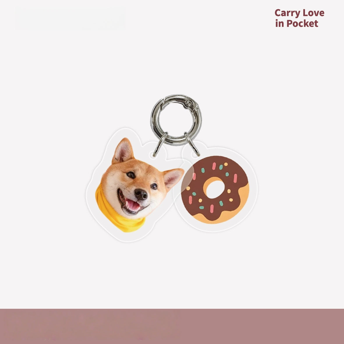 Custom Pet Photo Acrylic Bag Charm Keychain