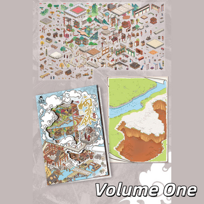 Rain on the Bells 3D Sticker | 2 Cute Miniature Scenes