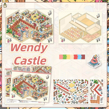 Petersburg Series 3D Sticker | 4 Cute Miniature Scenes